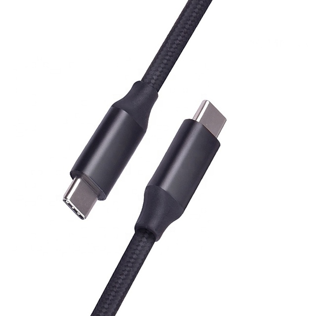 High Quality Custom Logo Nylon Braided USB Type C Cord 0.3m 1m 2m 3m 1ft 3ft 6ft 10ft 60w 100w 240w Pd Fast Charging USBC Cable