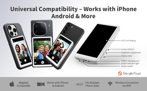 Màn hình giám sát từ tính linh hoạt <span class=keywords><strong>4</strong></span> inch cho <span class=keywords><strong>iPhone</strong></span> phụ kiện nhựa không dây điều khiển từ xa vlog Selfie phát trực tiếp - Product Image 3