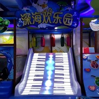 Jeux interactifs multijoueurs d'intérieur avec toboggan métallique et projection interactive intérieure