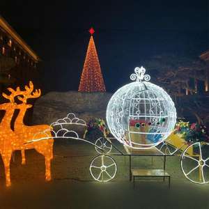 إضاءة حديقة LED مخصصة على شكل عربة، أضواء زينة للمهرجانات، إضاءة LED منخفضة الجهد للحدائق الخارجية - Product Image 3