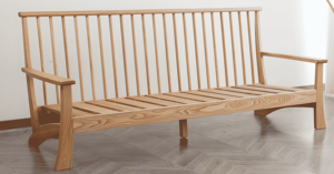 3-सीटर छोटे स्पेस सोफा-ठोस लकड़ी स्पंज-बाहरी होटल के रहने वाले कमरे के लिए - Product Image 2