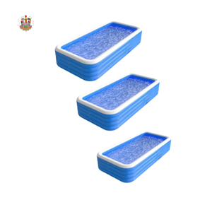 Nhà Máy Bán buôn PVC 1.5-4 Meter màu xanh và trắng đáy phẳng Hồ bơi bơm hơi cho trẻ em - Product Image 2