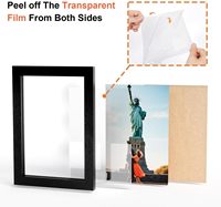 Cadre photo pliable en bois HuaJia 4 pièces 4x6, écologique, durable, avec charnières, design vertical pour table, collage familial