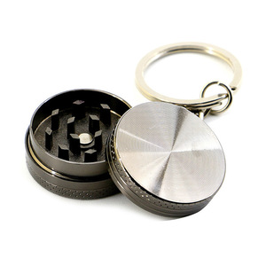 En gros, Mini broyeur à herbes et à tabac portable porte-clés pour le voyage, 30 mm, 2 couches, en alliage de zinc, Accessoires - Product Image 2