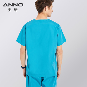 ANNO Customizable Short Sleeve Nursing Uniform Top Hospital Clinic Scrubs Soft <strong>Surgical</strong> Shirt <strong>Custom</strong> <strong>Logo</strong> for Doctors Nurses - Product Image 2