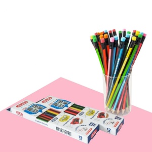 Lápiz de Escritura Hexagonal Personalizado de Alta Calidad con Borrador, Disponible en 6 Colores, 12 Unidades por Juego - Product Image 1