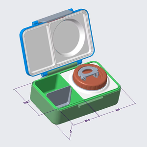 Boîte à lunch Aohea, boîte à repas portable en plastique, récipient de stockage alimentaire, boîte à lunch <span class=keywords><strong>bento</strong></span> pour enfants, école, bureau - Product Image 2