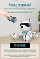 Chien robot interactif intelligent à télécommande en plastique, contrôle vocal, animal imitant, programmable, chien électronique