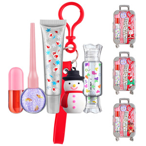 Ensemble de soins de la peau pour voyage, mini valise, gloss à lèvres, hydratant pour filles, cadeau de Noël - Product Image 5