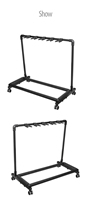 FL-13W personnalisé professionnel avec roues support en métal Multiple avec 3/5/7 guitares présentoir accessoires d'instruments à cordes