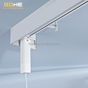 Boîte à rideaux en aluminium blanc gris <span class=keywords><strong>corniche</strong></span> à rideau électrique intégré compatible avec la maison intelligente vente en gros - Product Image 1