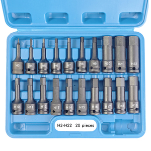 Juego de Llaves de Tubo Hexagonales de 1/2 Pulgada, Acero al Cromo-Molibdeno, 20 Tamaños H3 H22, Continuos Sin Saltos, Longitud de 78 mm, para Reparaciones Industriales - Product Image 2