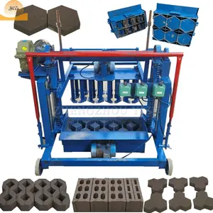 Automatic lifting concrete hollow brick maker machine solid cement ecological paving brick block making moulding machinery