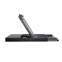 Monitor KVM LED TFT LED 15 inci, saklar KVM Monitor 1U dudukan USB LCD KVM