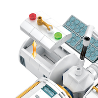 COGO DIY Assemblage de modèles 3D Bloc de construction Station spatiale en plastique Boîte de rangement Ensembles de blocs de construction pour enfants