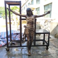Statue de Jésus en bronze coulé sur mesure, cadeau religieux - Église catholique, crucifixion de Jésus, style figurine, statuaire de Jésus
