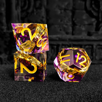 Jeu de dés à thème DND personnalisé, couleur violette, Dungeons & Dragons, jeu de dés polyédriques TPRG, jeu de dés en résine polyédriques, jeu de dés de jeu de société DND