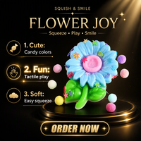 Jouet anti-stress souple Tournesol pour employés de bureau – Nouveauté à pincer, jouet de décompression en TPR en forme de fleur