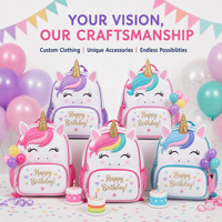 Sac à dos en peluche licorne personnalisé pour fête d'anniversaire, sac à jouets en peluche, sac à dos doux personnalisé, cadeau de vacances OEM ODM
