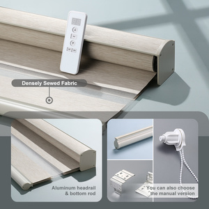 ستائر حمار حمار شرير عمياء كهربائية مزدوجة تنفس التحكم عن بعد ظلال ذكية نافذة ستائر حمار شرير - Product Image 3