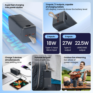 سلسلة REMAX Piloteer معدة للشحن السريع 27W + W PD + QC بنك طاقة سريع الشحن ma/1500 mAh - Product Image 3