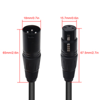 Câble audio blindé XLR 2-en-1 de 3 m, plaqué or, gaine en PVC, connecteur stéréo équilibré 3 broches mâle-femelle pour console de mixage et lecteur DVD