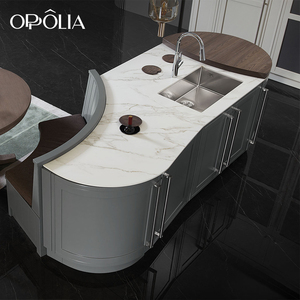 OPPOLIA Elegancia Francesa, Gabinete de Cocina <span class=keywords><strong>en</strong></span> Forma de L, Curvo, Multifuncional, con Acabado Lacado Resistente al Agua, Personalizado, con Certificación EO - Product Image 4