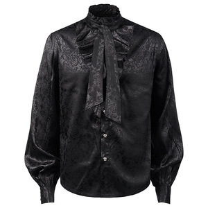 Camisa Medieval Vintage Estilo Steampunk para Cosplay, Blusa de Príncipe para Teatro, Top con Mangas Abullonadas para Disfraz Renacentista Masculino - Product Image 3