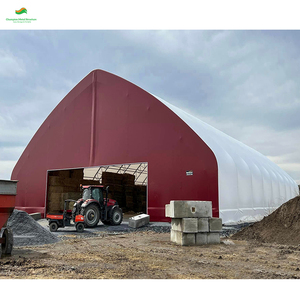 Tenda de Armazenamento de Tecido com Estrutura Metálica Certificada CE 30x60 pés, Cobertura Durável para Garagem, Armazenamento Agrícola e Comercial - Product Image 1