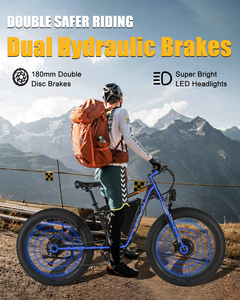Vélo à double moteur 2000W, moteur 48V 22.4Ah, VTT 35MPH, pneus larges de 26 pouces, jusqu'à 30 milles, vélo SU7 pour adultes SU7 - Product Image 3