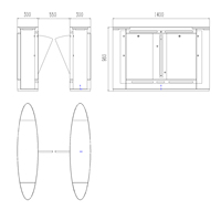 Dispositif de contrôle d'accès biométrique multi-usages avec moteur brushless stable et anti-collision pour barrière à ailettes de bibliothèque d'usine et passage piétonnier toutes situations