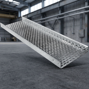 Échelle à câbles en acier perforé ventilé galvanisé à chaud, capacité de charge 200 kg, capacité de 30 câbles pour équipement électrique - Product Image 1