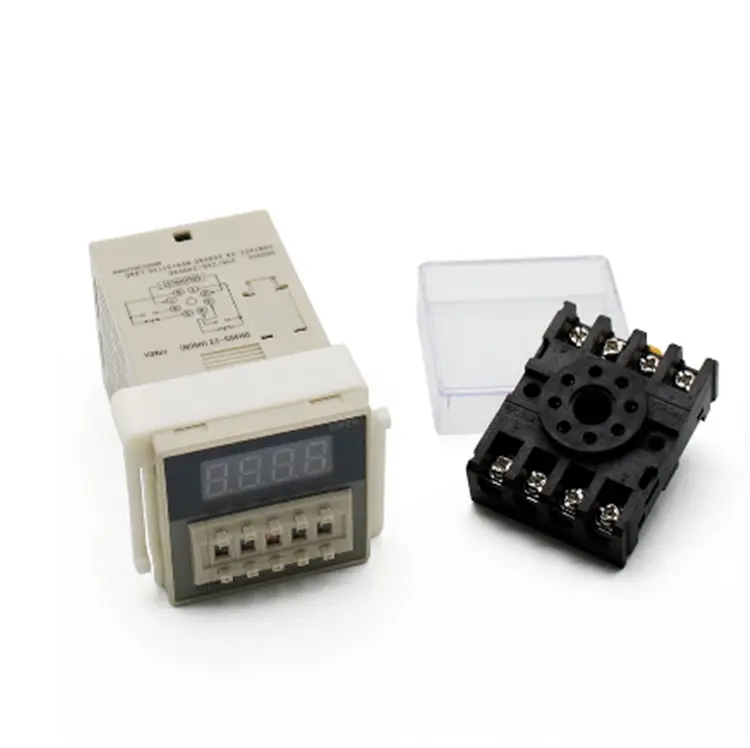 DH48S-2Z Saklar Relay Waktu Dapat Diprogram Digital, DH48S 0.01 S-99h99m 110V 220V 12V 24V Pengatur Waktu Penundaan 8 Pin SPDT 2 Kontak Grup