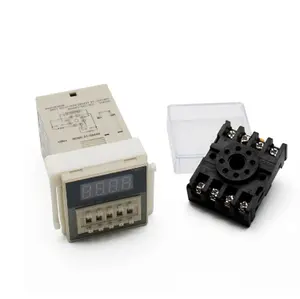 DH48S-2Z Saklar Relay Waktu Dapat Diprogram Digital, DH48S 0.01 S-99h99m 110V 220V 12V 24V Pengatur Waktu Penundaan 8 Pin SPDT 2 Kontak Grup