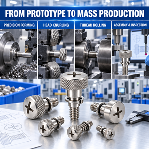 Vis de panneau captif sur mesure en acier inoxydable 304, formage à froid et usinage CNC, pièces OEM, production de précision en usine - Product Image 5