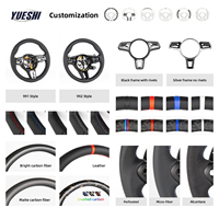 Volant en fibre de carbone de haute qualité avec palettes de changement de vitesse et interrupteur de mode pour Porsche Panamera Cayenne Macan – Vente chaude directe usine