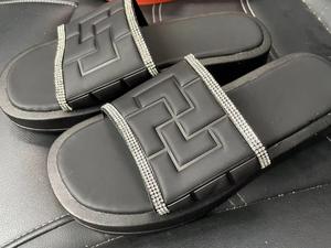 Nouvelles sandales d'été à bout carré et strass pour femmes, style russe, grande taille, pour la plage - Product Image 6