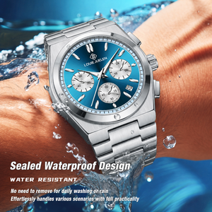 Montre de Luxe en Gros, Montre-Bracelet à Quartz en Acier Inoxydable 42mm, Étanche 3 ATM, Petite Montre à Trois Aiguilles pour Hommes - Product Image 2