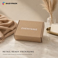 Boîte d'expédition en carton ondulé personnalisée, emballage en carton kraft pour les marques de vêtements, de produits pour bébés et de cadeaux en e-commerce