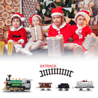 Jouets classiques à piles de train de cadeau d'enfants de lumière saine avec l'ensemble de voie