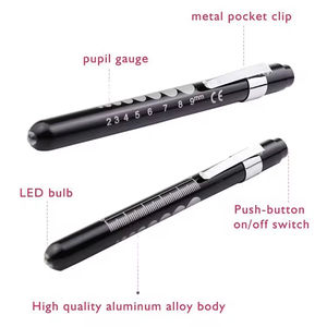 Mini Medical Nurses Doctor Aluminum Alloy Pupil Gauge Rechargeable AA Battery LED <b>Torch</b> Light <b>Pen</b> - Product Image 6