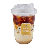 90mm ronde, transparante, dikke plastic milk tea beker, wegwerpbaar, hoge transparantie, geschikt voor bubble tea, sap en koffie