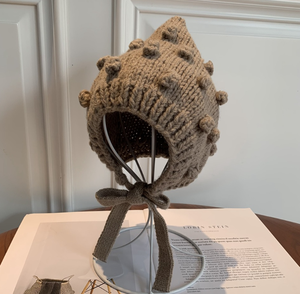 Bonnet et béret pour bébé personnalisés unisexes, broderie florale à la main, style rayé, 100% coton biologique, pour les voyages - Product Image 4