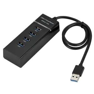 휴대용 USB 3.0 슈퍼 속도 4 포트 USB 허브 LED 표시 데스크탑 PC 노트북 어댑터 허브