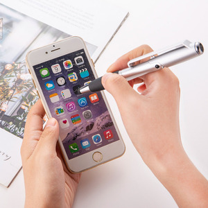 Stylo bille LED créatif 4-en-1 avec support de téléphone et lumière, facile à recharger et à remplacer les consommables - Product Image 3