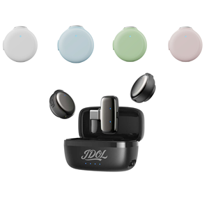 Microphone Lavalier Sans Fil IA pour Créateurs de Contenu, Micro Sans Fil Double Canal 2.4G pour Vlogging, Studio, Étui de Recharge LED, Cadeau - Product Image 1