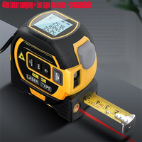 Mètre laser numérique 3-en-1 de 131 pi/40 m avec affichage LCD, mesure de distance laser de 16 pi/5 m, idéal pour le bricolage et les menuisiers