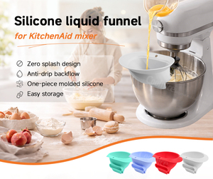 <span class=keywords><strong>Produit</strong></span> le plus vendu 2026 : Entonnoir de cuisine pliable en silicone non toxique pour remplir les bouteilles d'eau, de bière et d'huile - Product Image 4