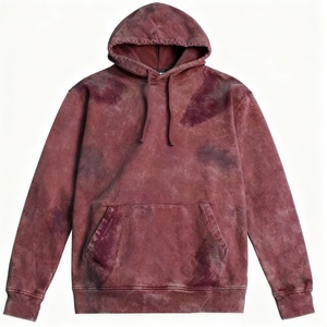 TKAN254D surdimensionné lâche hommes style Vintage personnalisé sérigraphie lavé 100% coton pull à capuche - Product Image 2