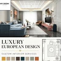 Service de design d'intérieur de villa haut de gamme avec rendu 3D et solution complète de planification spatiale